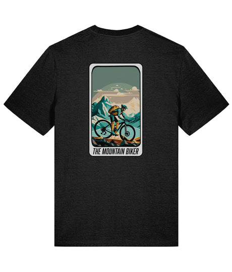 La camiseta del ciclista de montaña