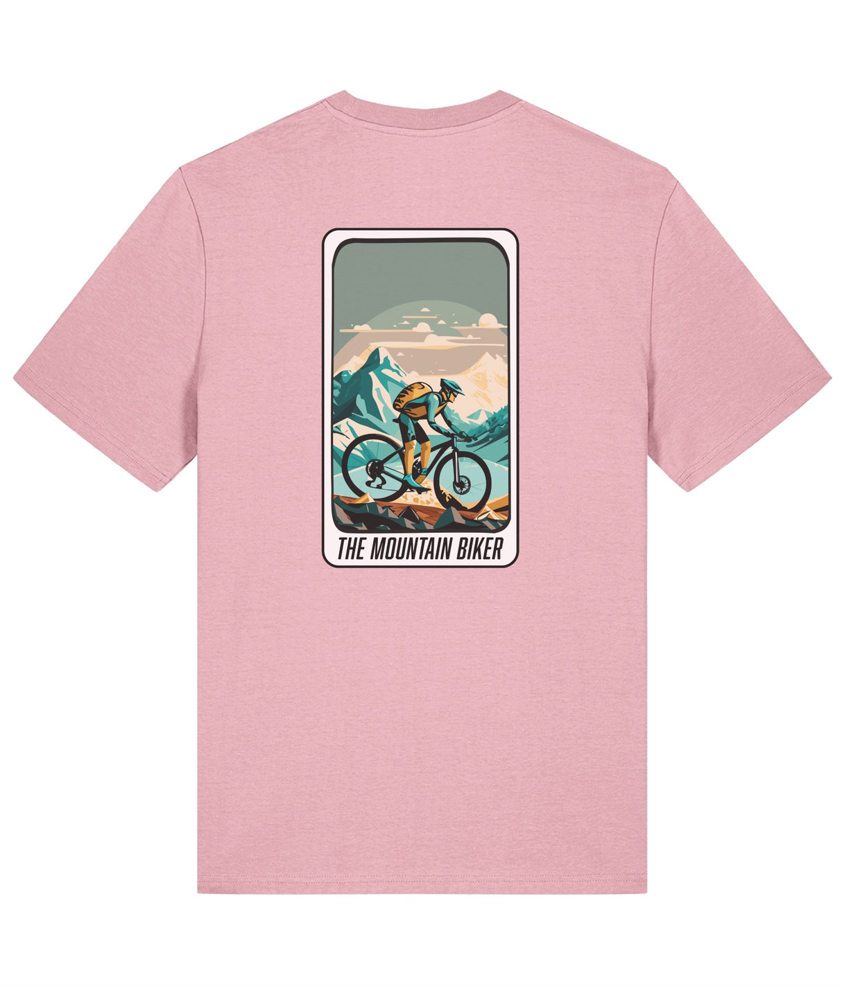 La camiseta del ciclista de montaña