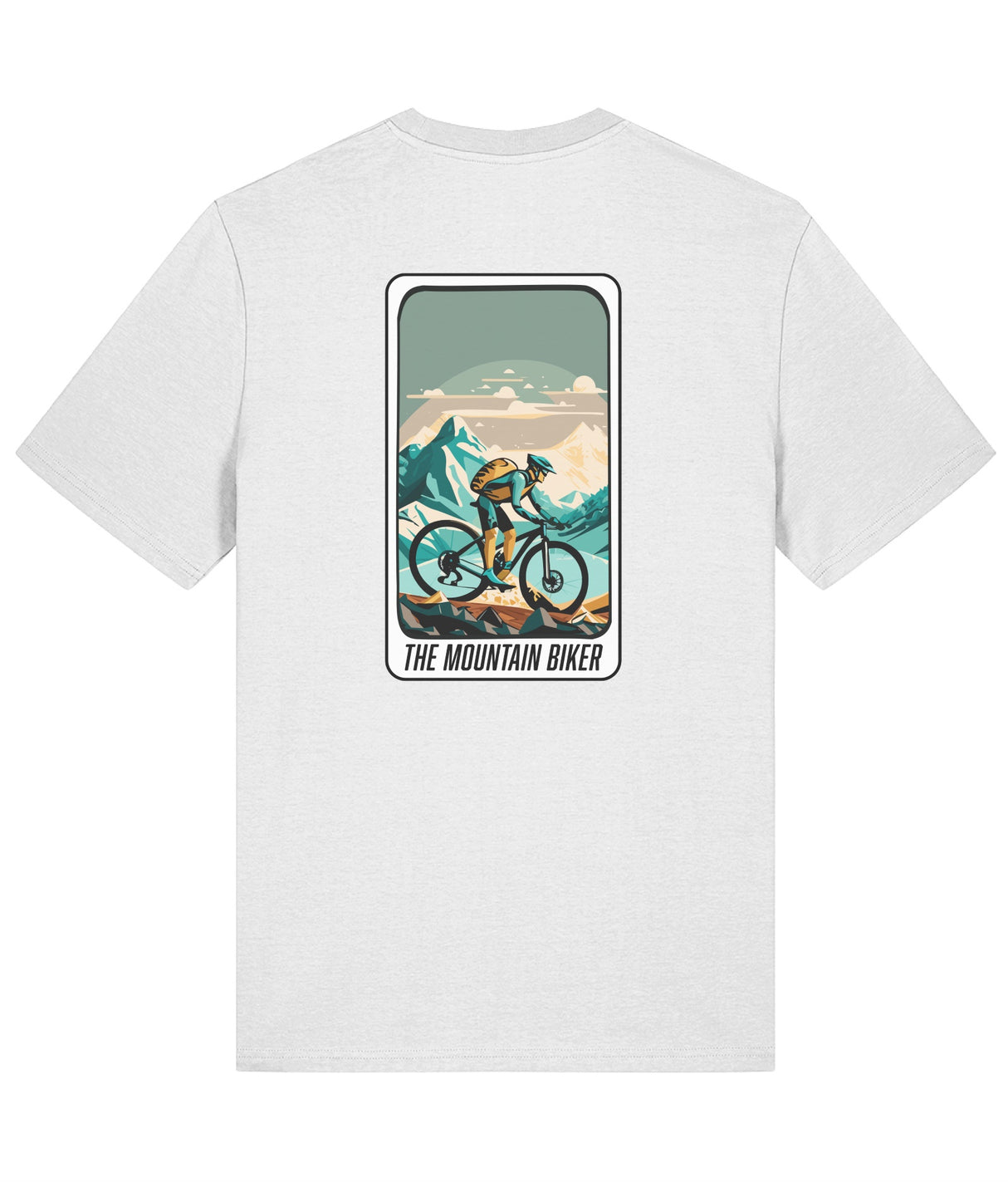 La camiseta del ciclista de montaña